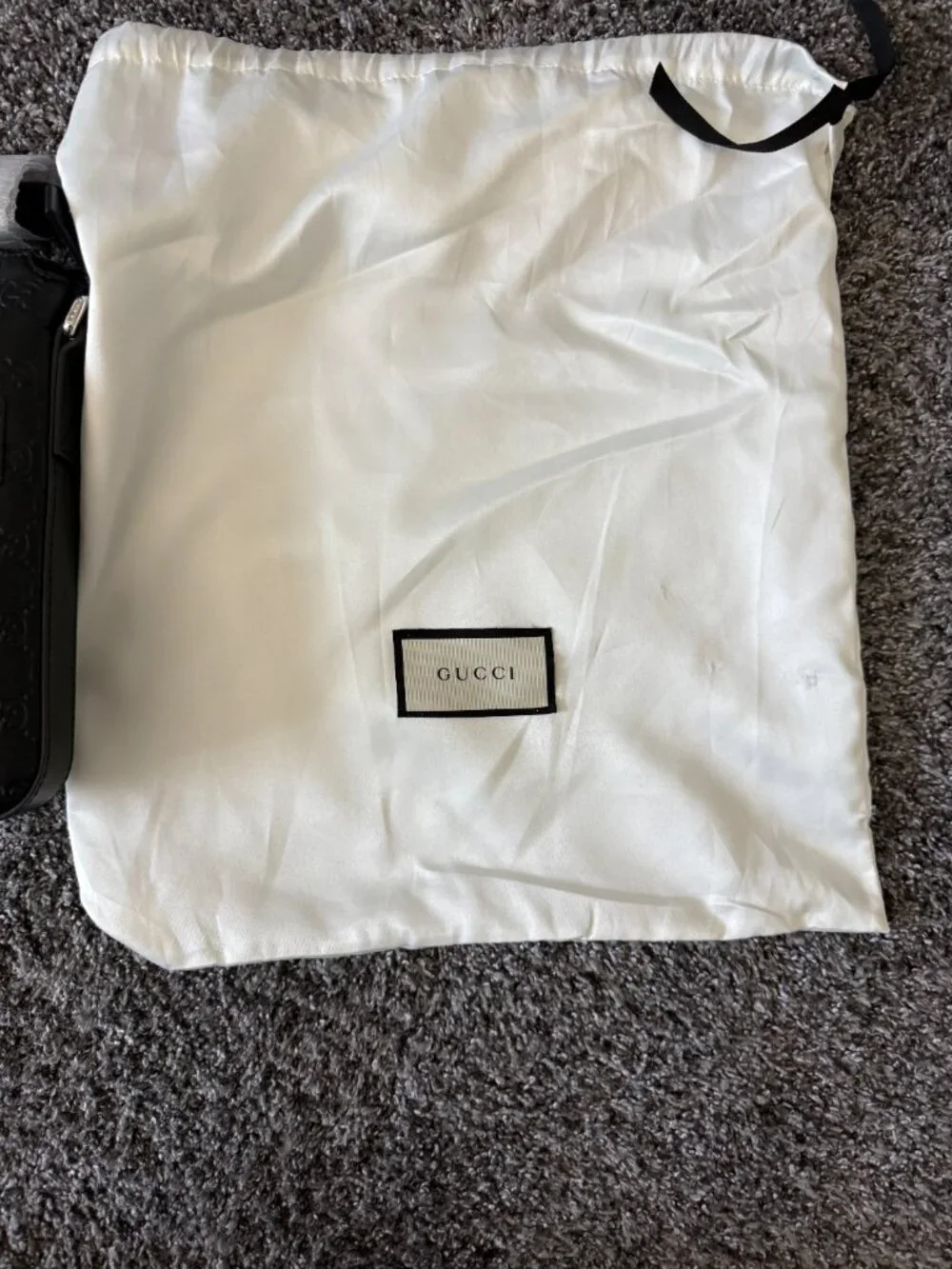 Black Gucci Gg Emblem Medium Crossbody Bag Brand New